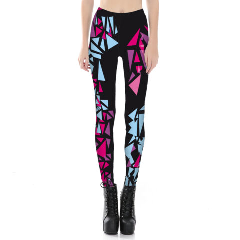 Fashion Womens High Waist Leggings Sexy Smooth Crazy Patterned Slimming Pants1